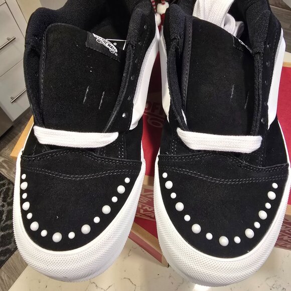 VANS Knu Skool VN000E9XBLA Pearl Black "Pearlized" Shoes Skate Men's SZ 10 NEW - Picture 5 of 9